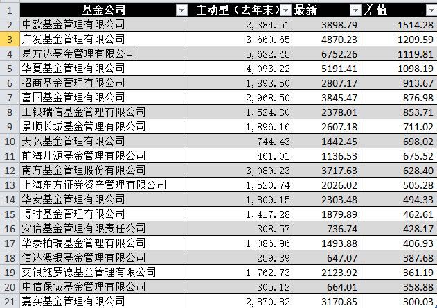 股票基金公司排名（股票基金公司排名榜）